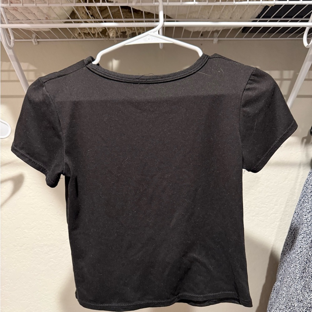 Black Short Sleeve Top